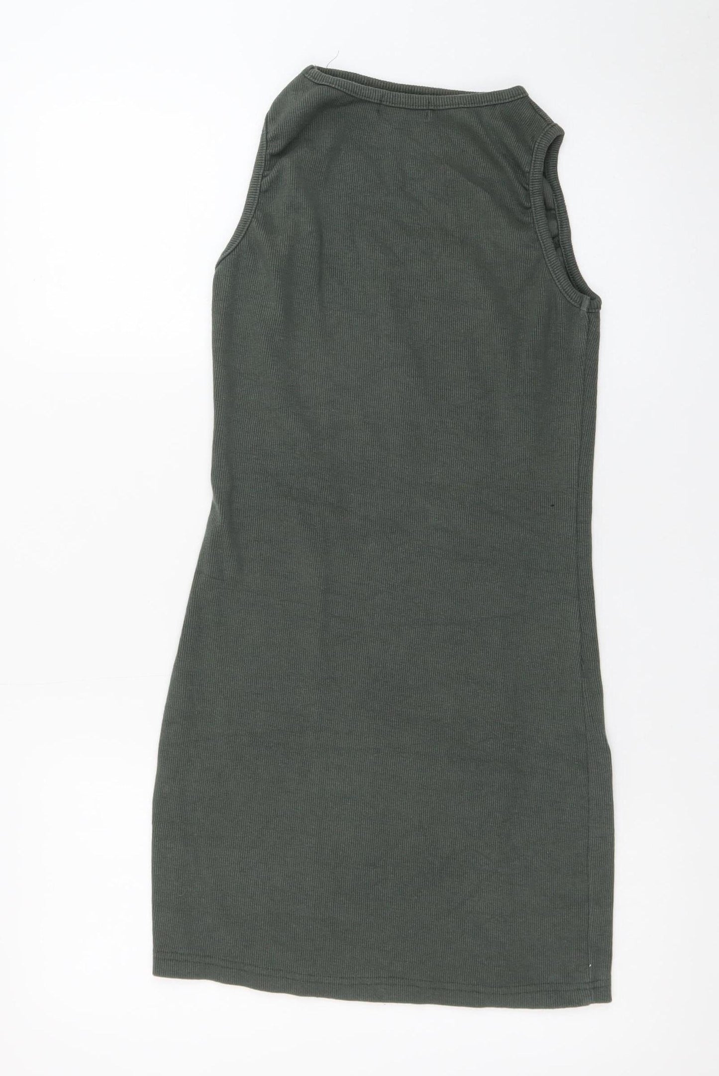 PrettyLittleThing Women's Green Size 12 Sleeveless Bodycon Dress