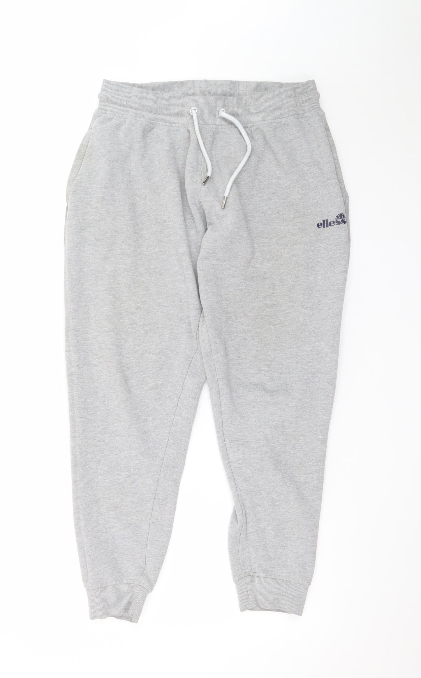 Ellesse Men's Grey Jogger Trousers L Regular Fit Casual Fleece