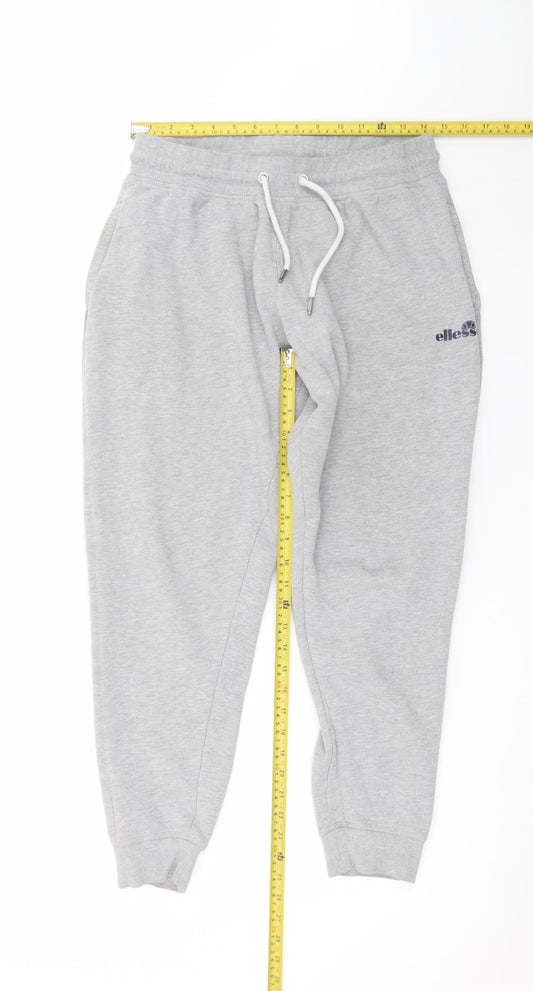 Ellesse Men's Grey Jogger Trousers L Regular Fit Casual Fleece