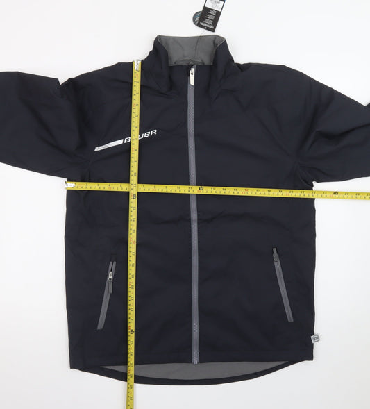 Bauer Men's Black Softshell Hockey Jacket Size S Windproof Water Resistant