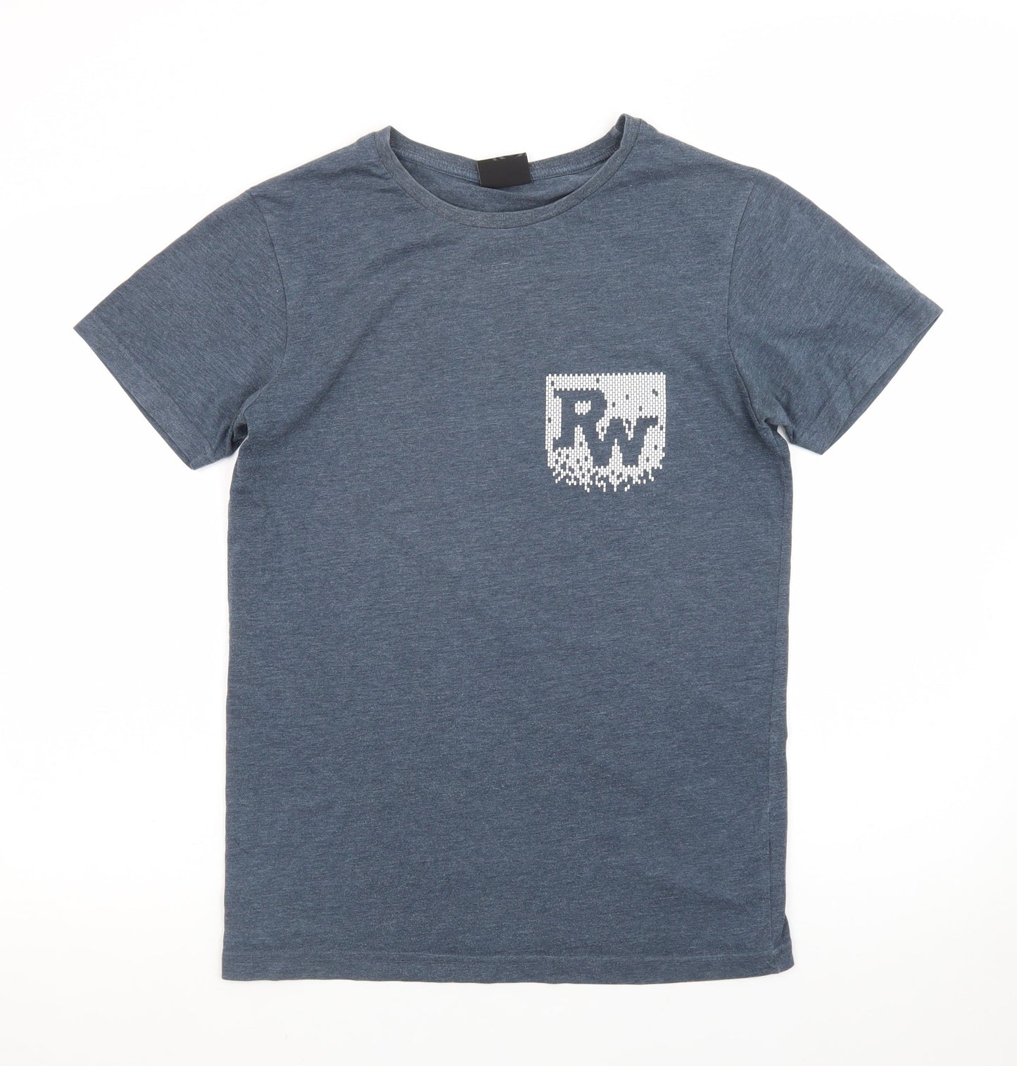 Rock Werchter Men's Blue Small Crew Neck Band T-Shirt