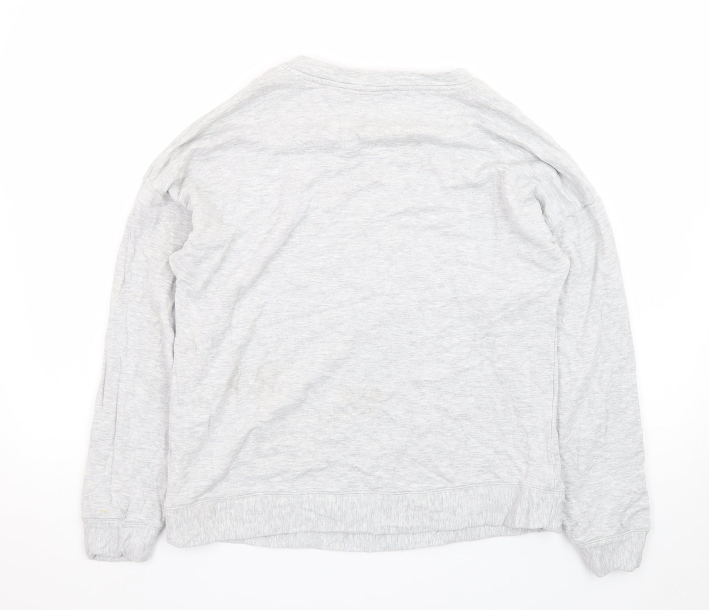 Oasis Women’s Grey Sequin Star Long Sleeve T-Shirt Size S