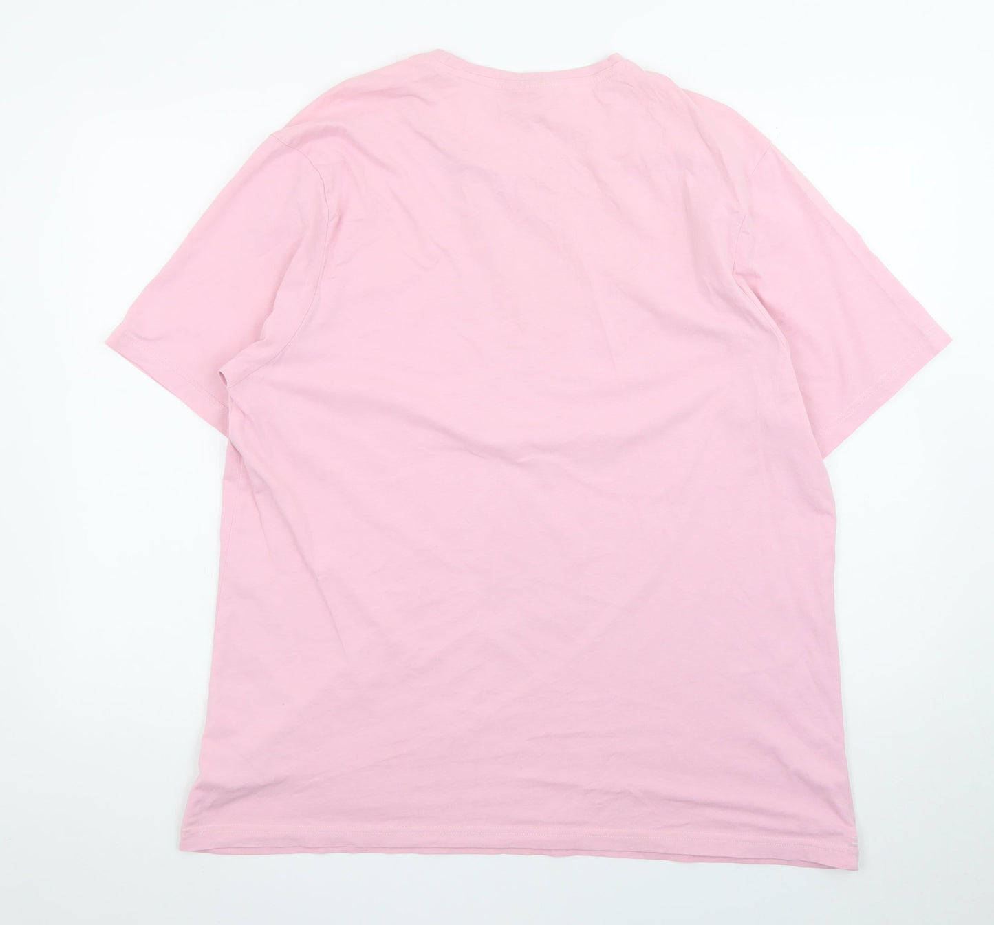 Slazenger Men's Pink Crew Neck Short Sleeve Cotton T-Shirt XL