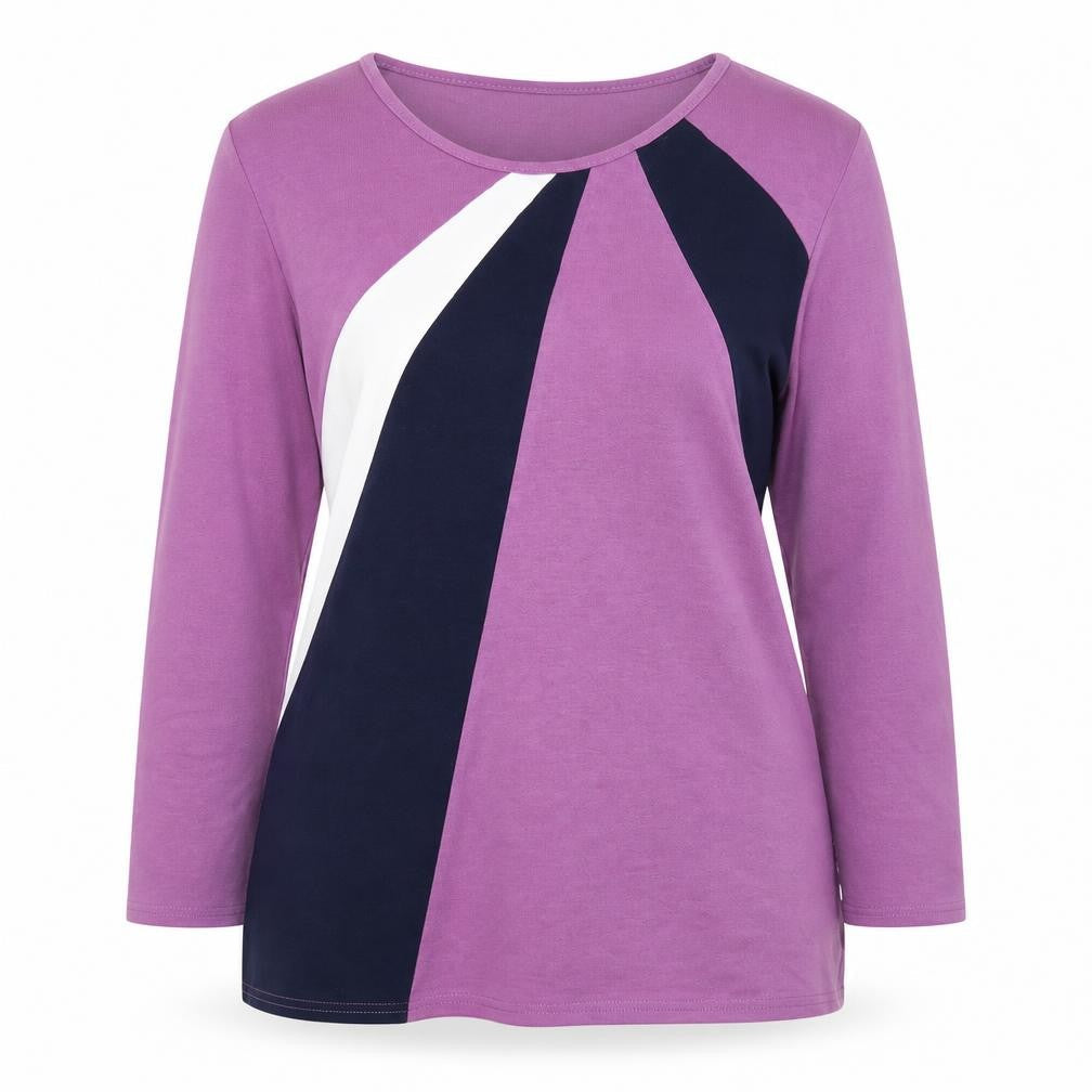 Just Elegance Women's Multicoloured Scoop Neck 3/4 Sleeve Jersey Top Size 18