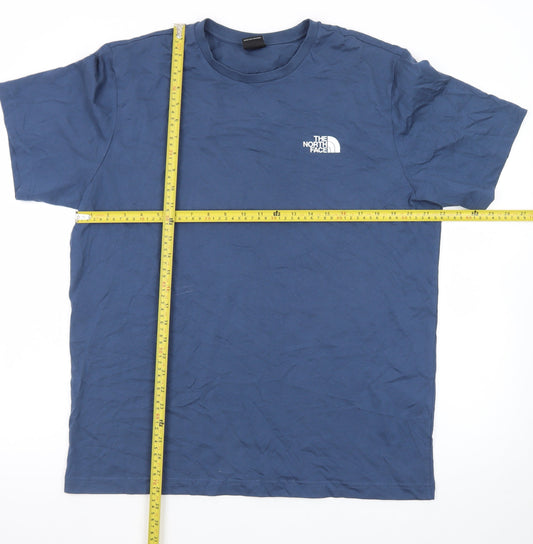 The North Face Men's Blue Graphic Logo Regular Fit Polo L