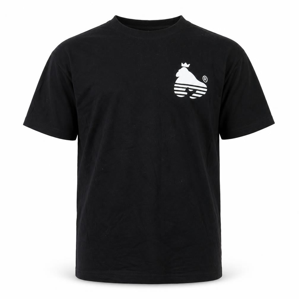 Money Men's Black Cotton Large T-Shirt with Crown Logo Print