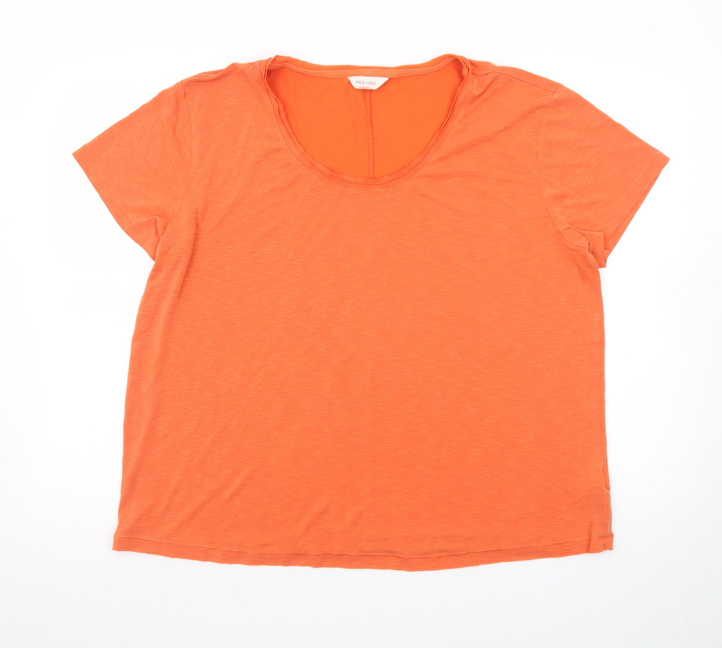 Marks and Spencer Per Una Women's Orange Size 20 Basic T-Shirt