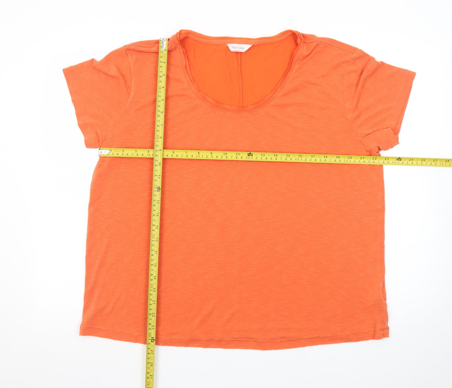 Marks and Spencer Per Una Women's Orange Size 20 Basic T-Shirt