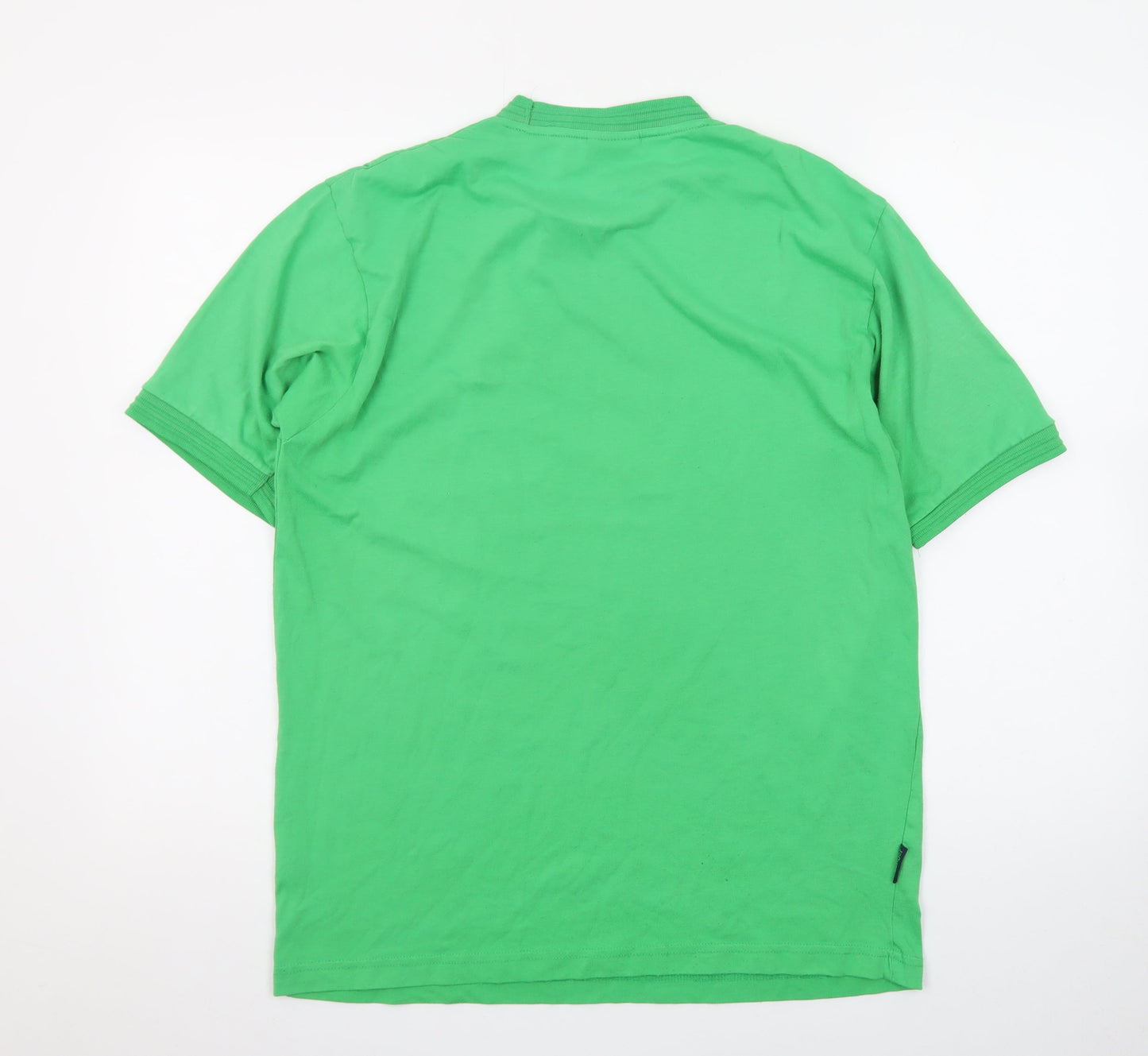 Slazenger Men's Green Cotton Crew Neck Short Sleeve T-Shirt M