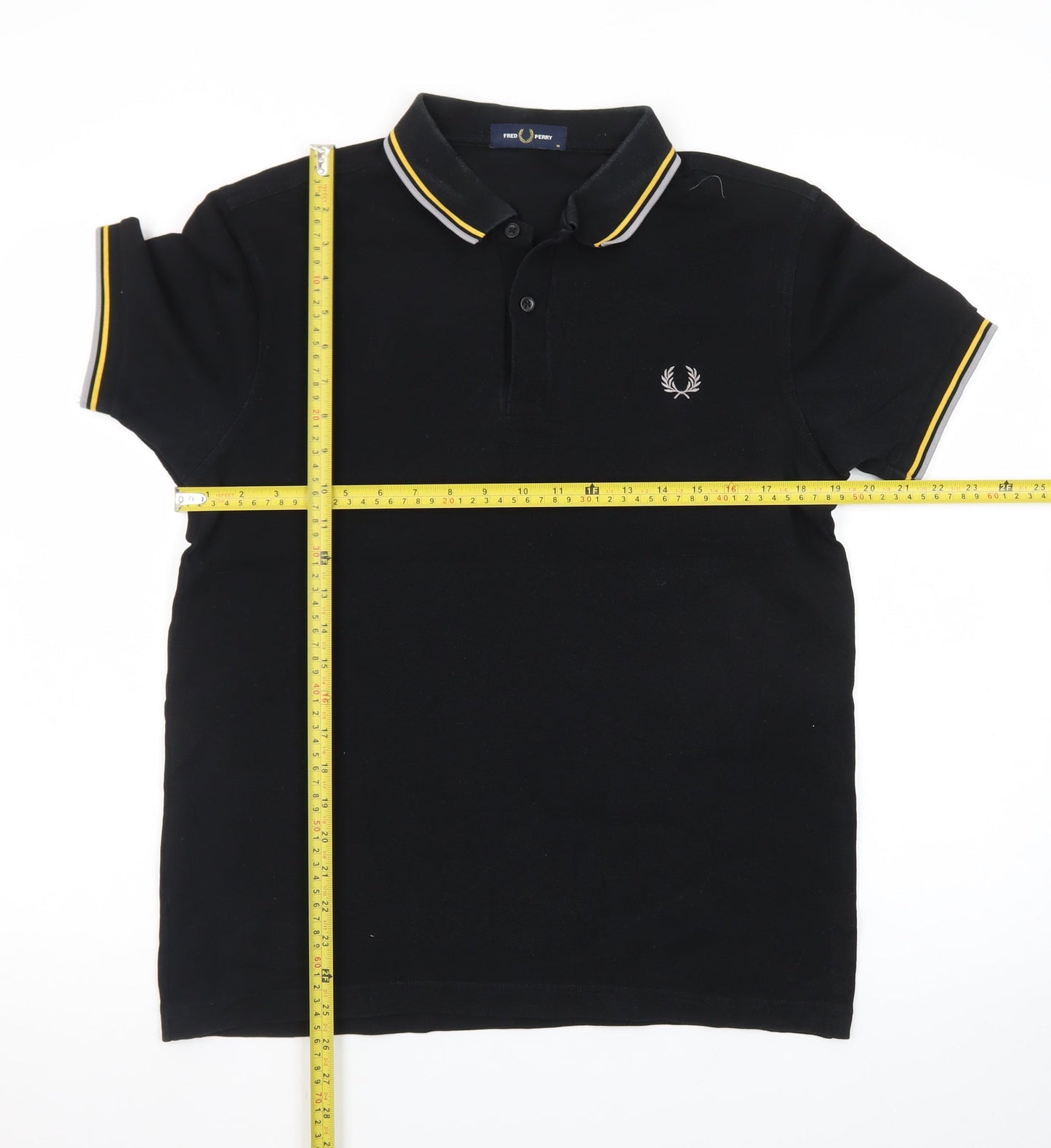 Fred Perry Men's Black M Slim Fit Cotton Polo Shirt
