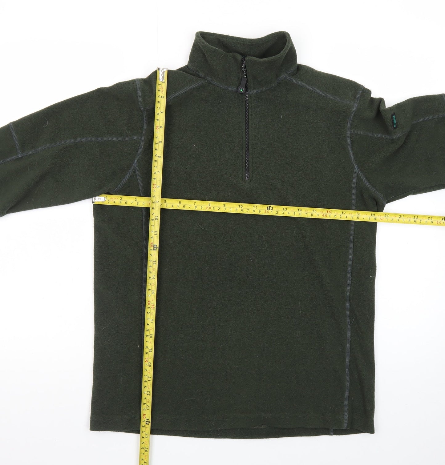 Ridgeline Mens Green Fleece Pullover Sweatshirt Small 1/4 Zip Outdoor