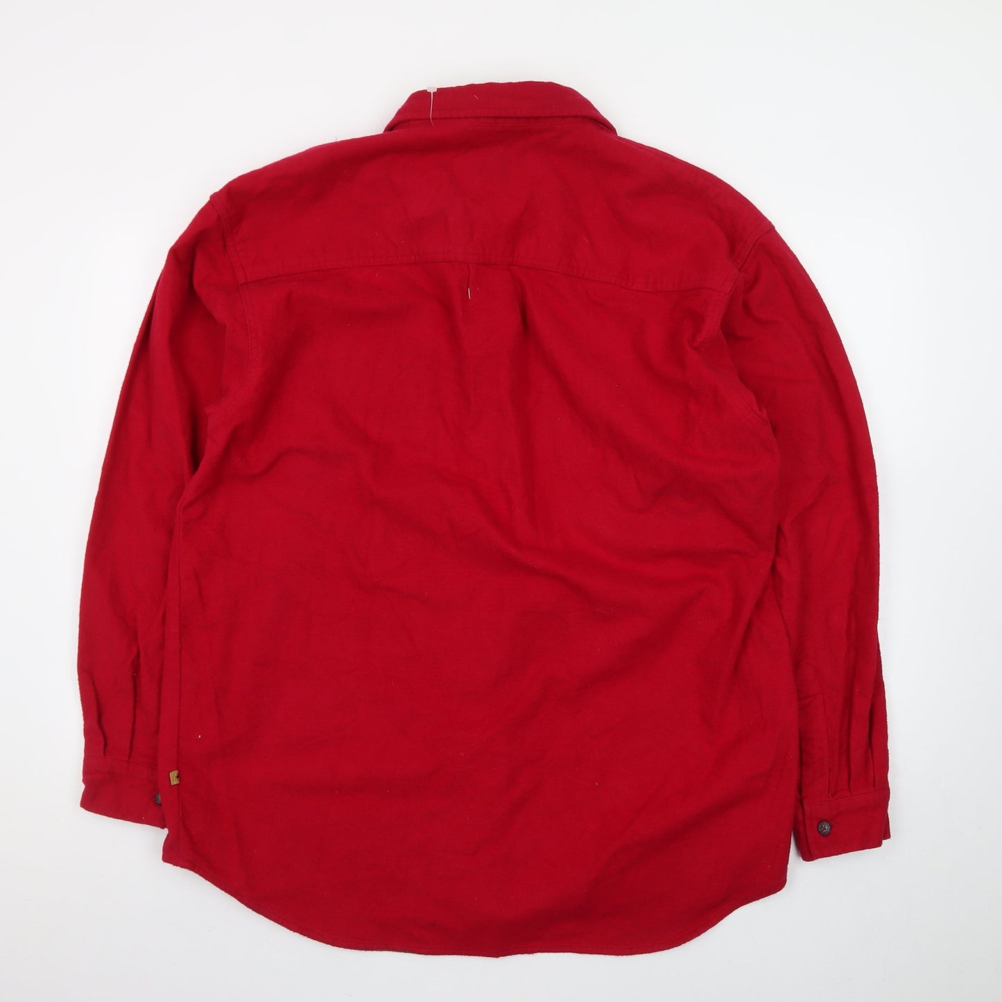 Moose Creek Men's Red Cotton Flannel Button-Up Shirt XL
