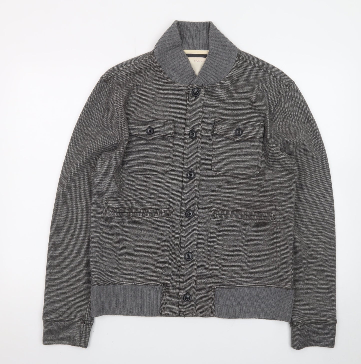 Banana Republic Men’s Grey Wool Blend Bomber Jacket M Heritage Collection