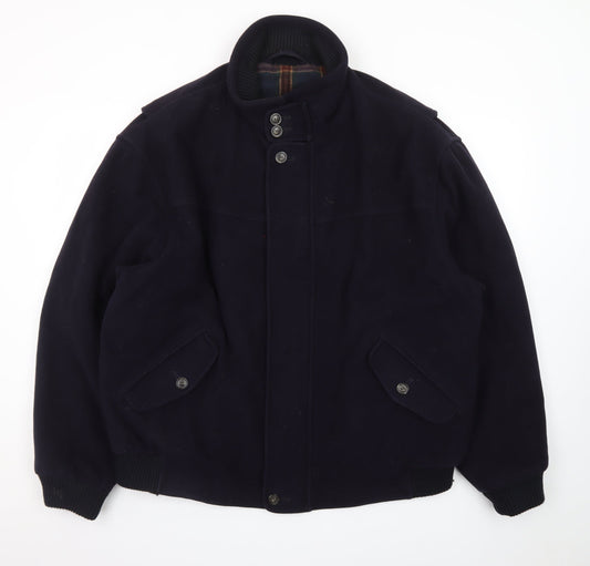 Marks & Spencer Men's Navy Wool Bomber Jacket L