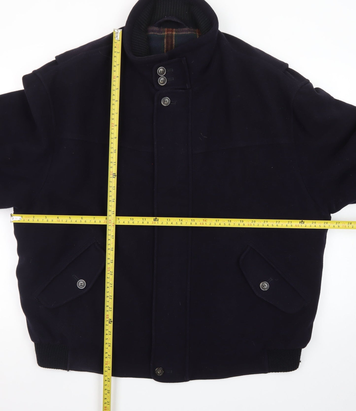 Marks & Spencer Men's Navy Wool Bomber Jacket L