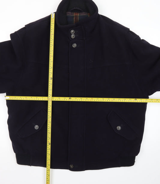 Marks & Spencer Men's Navy Wool Bomber Jacket L