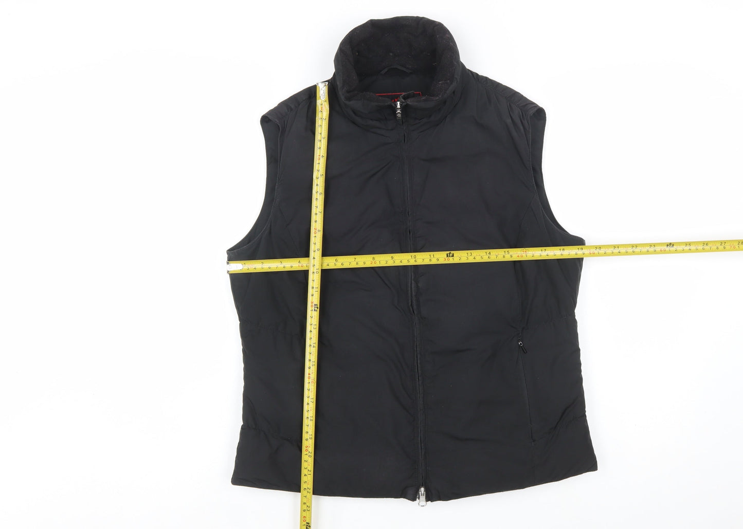 Marks and Spencer Women Black Puffer Waistcoat M Regular Fit
