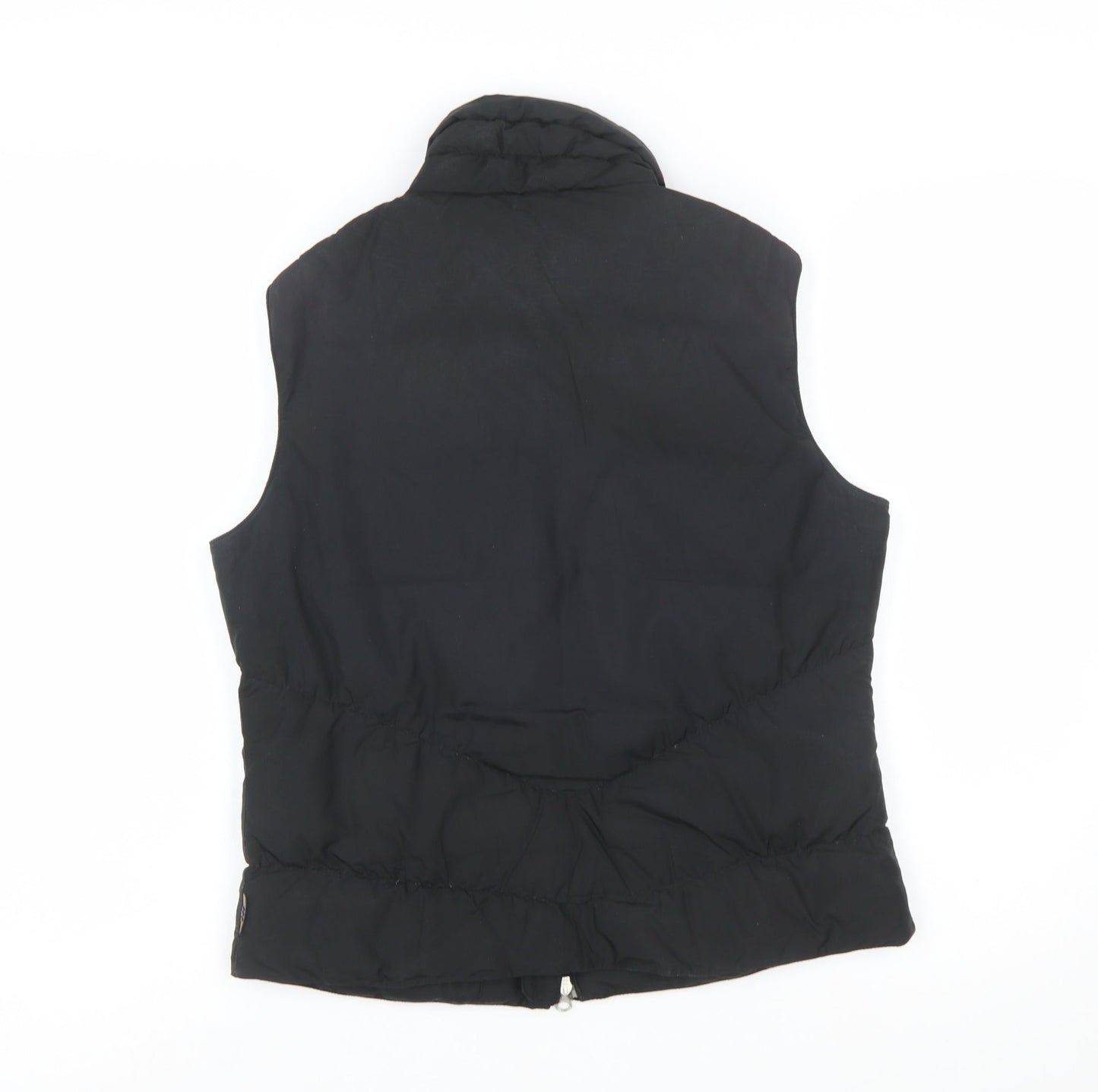 Marks and Spencer Women Black Puffer Waistcoat M Regular Fit
