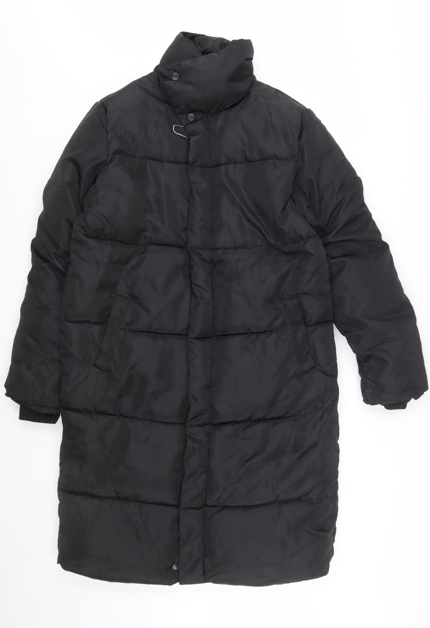 JIEYUFS Womens Black Long Puffer Coat XL Winter Quilted Jacket
