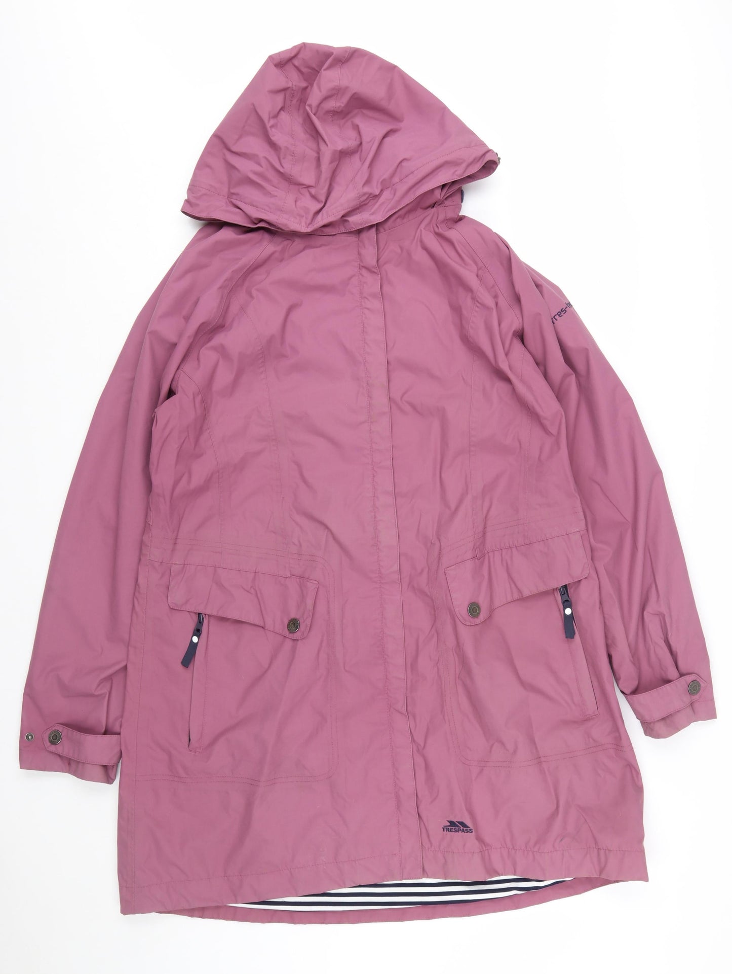 Trespass Women’s Purple Waterproof Hooded Rain Coat Size 18