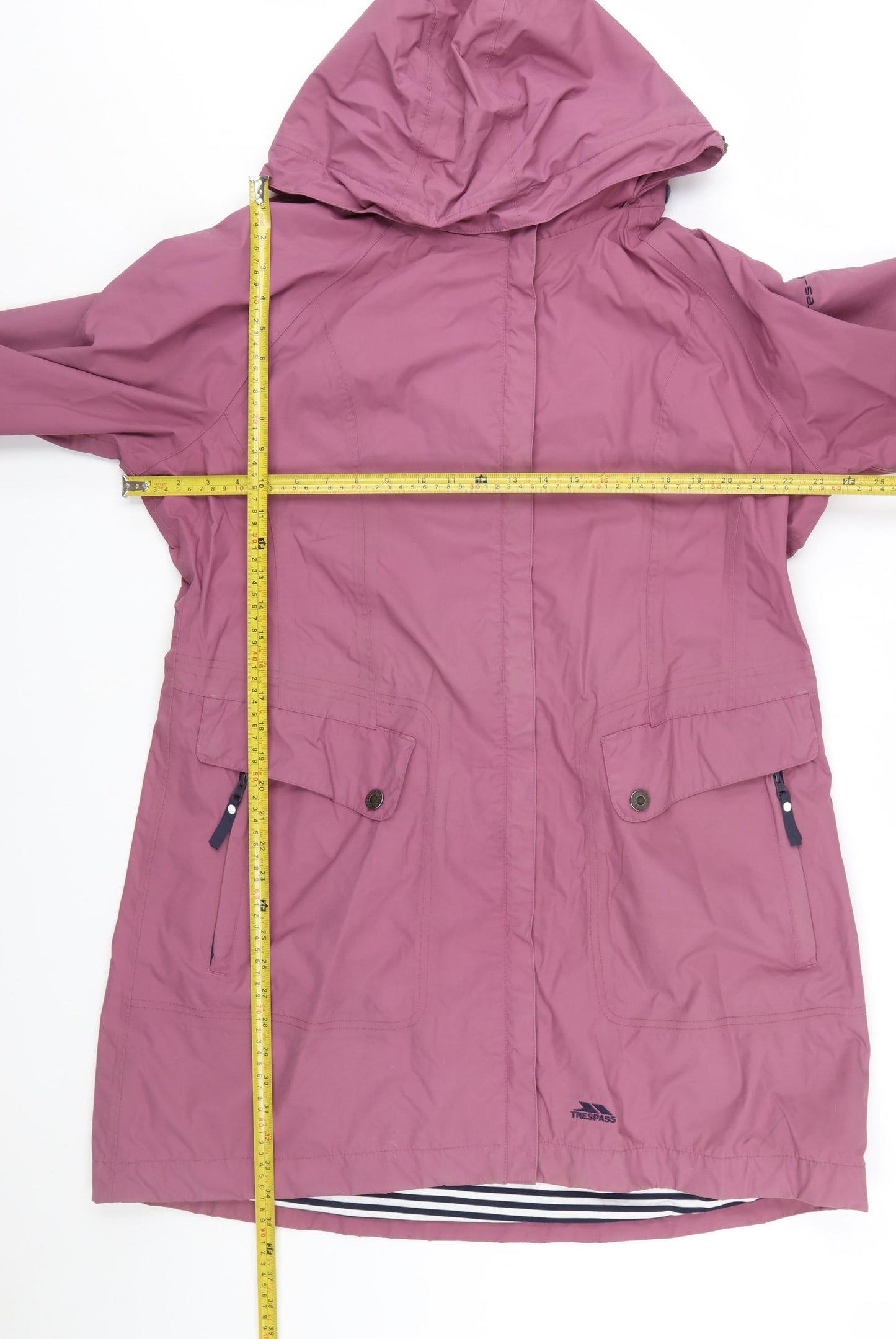 Trespass Women’s Purple Waterproof Hooded Rain Coat Size 18