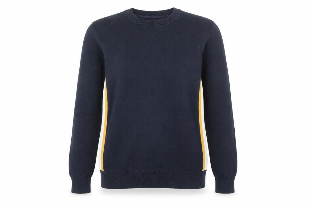 Kin Women's Blue Crew Neck Cotton Pullover Jumper Size M