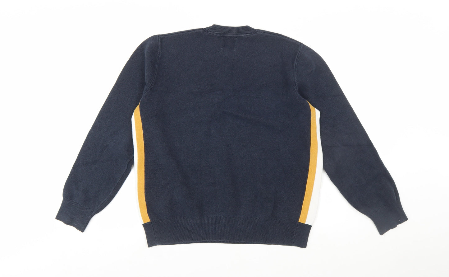 Kin Women's Blue Crew Neck Cotton Pullover Jumper Size M