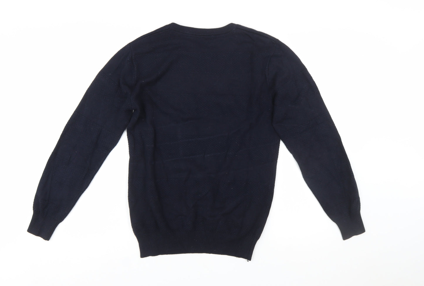 Scotch & Soda Men's Navy Blue Medium Crew Neck Pullover Jumper