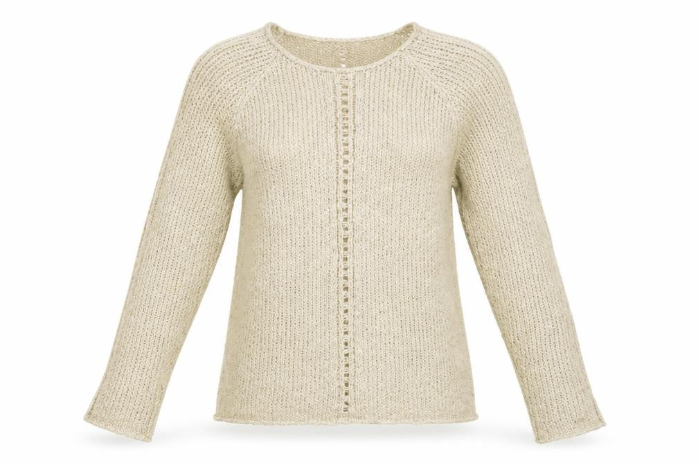 Damart Women Beige Open-Knit Pullover Jumper Size S