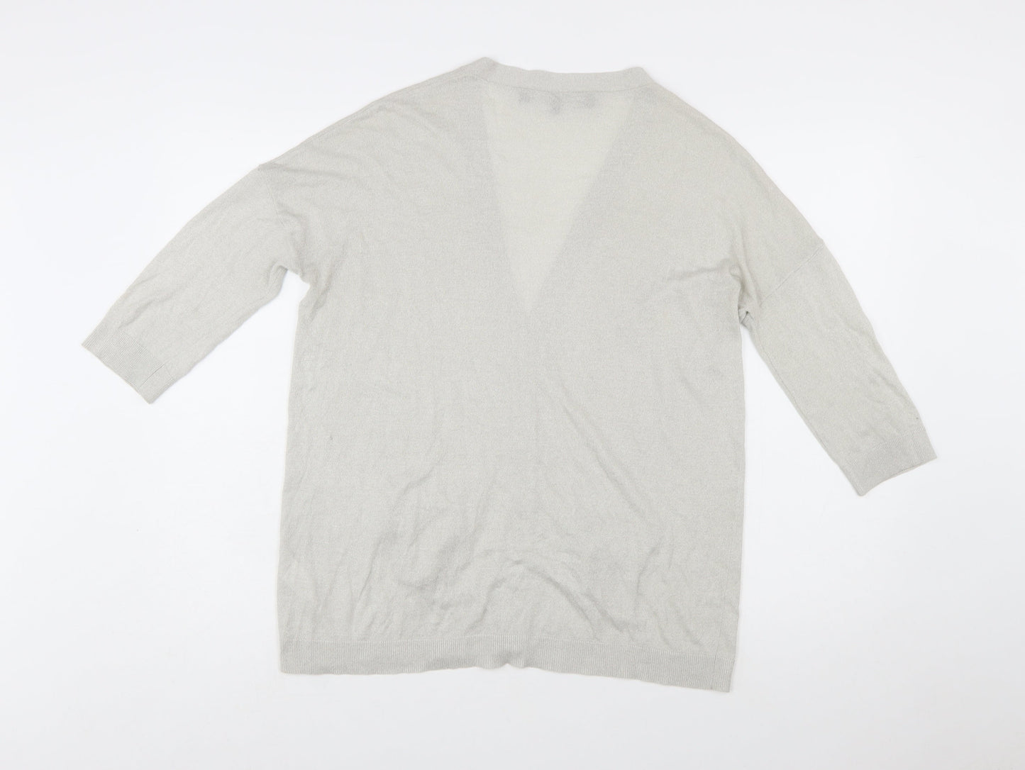 French Connection Women's Beige L Cardigan Knit Viscose Blend