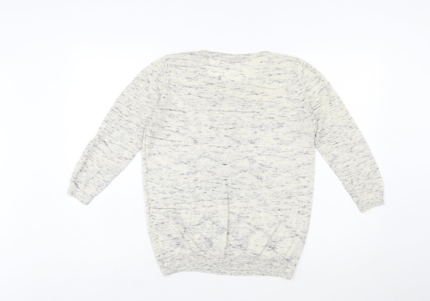 Warehouse Womens Beige Aztec Knit Pullover Jumper Size 12