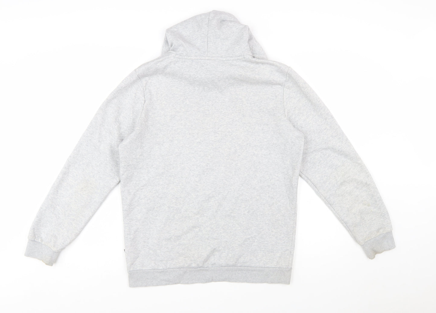 Puma Men's Grey Pullover Hoodie Small Graphic Logo Sweatshirt