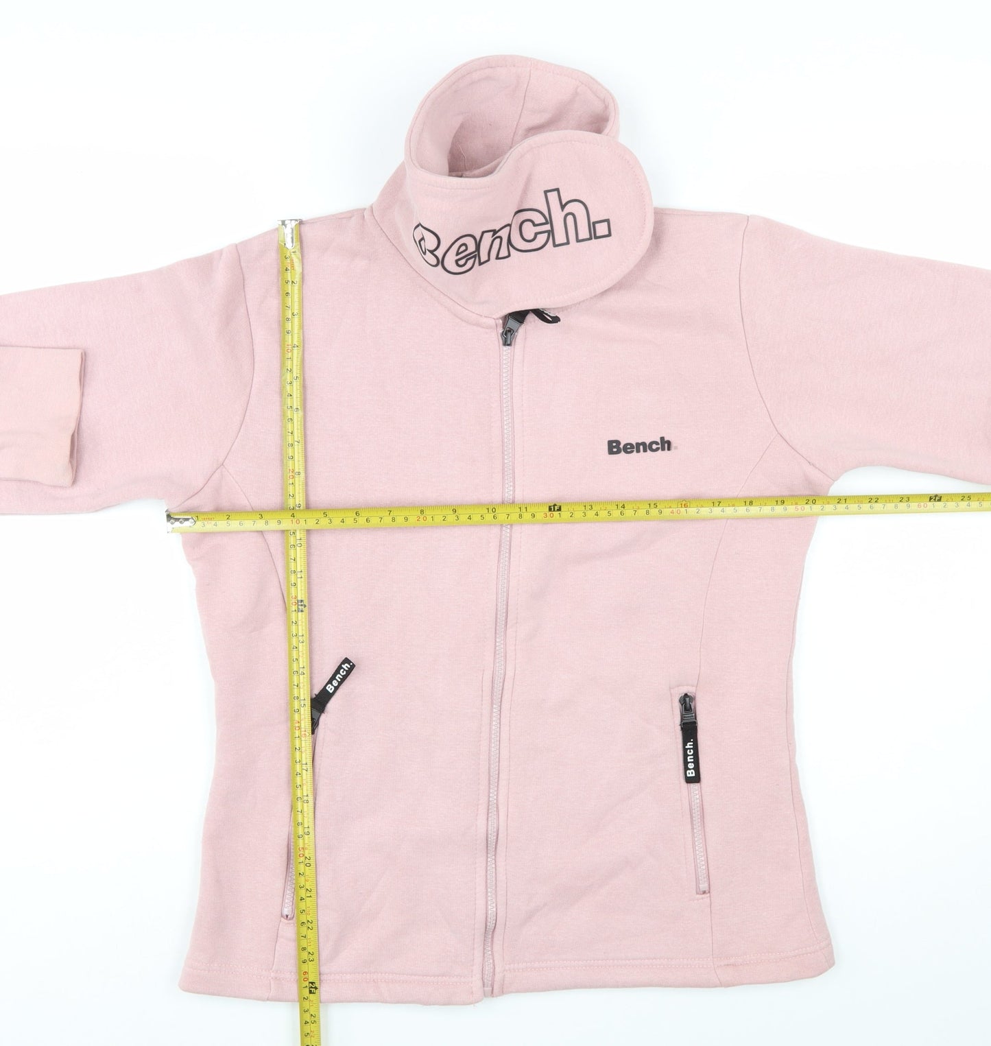 Bench Women's Pink Full Zip Hoodie Jacket Size 14 L