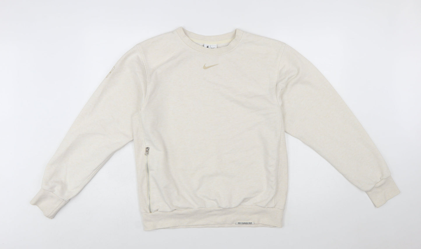 Nike Women Beige Dri-Fit Pullover Sweatshirt Size S