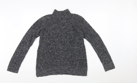 GAP Women Black & White Roll Neck Long Sleeve Jumper Medium