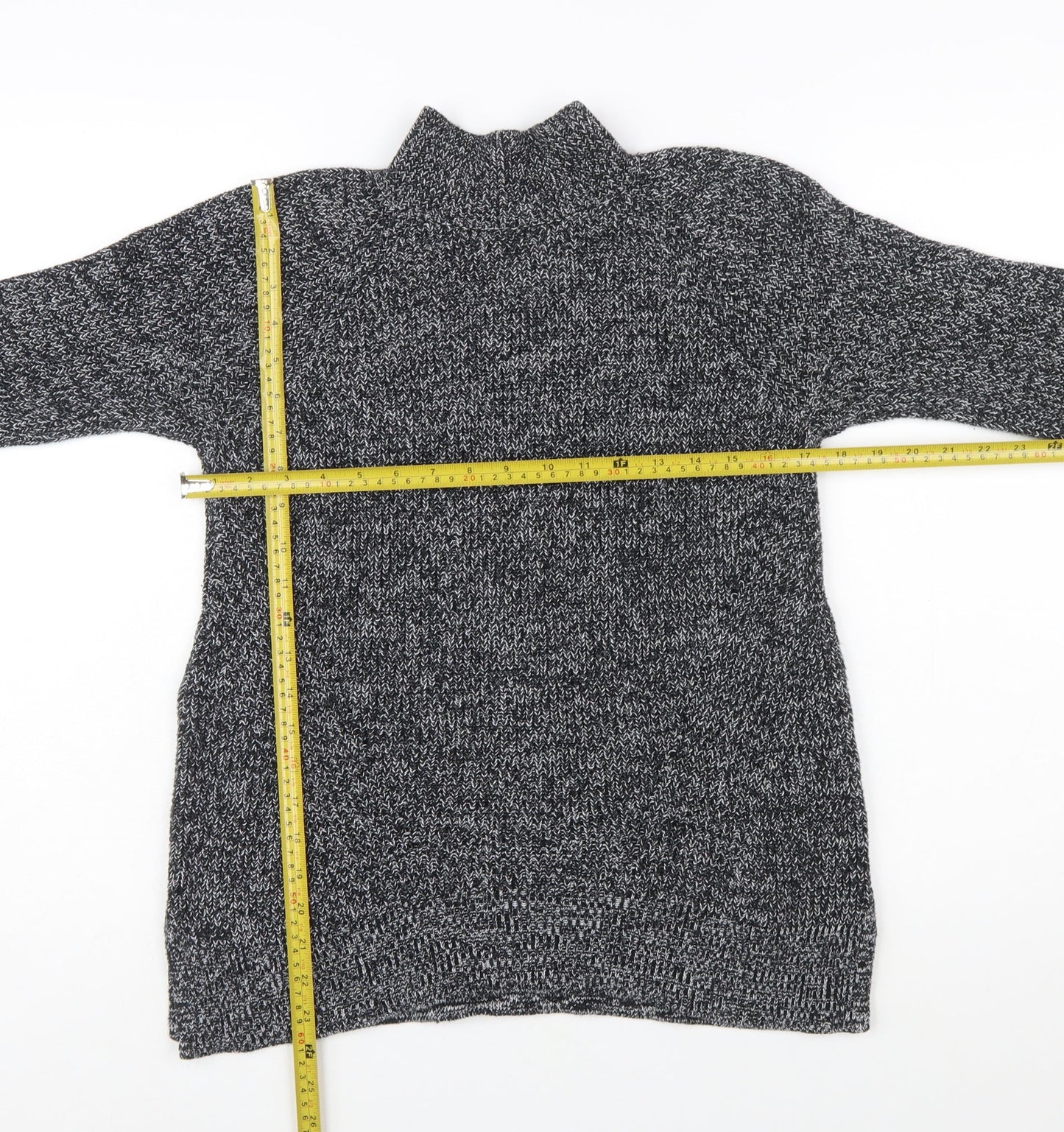 GAP Women Black & White Roll Neck Long Sleeve Jumper Medium