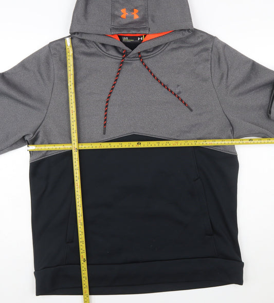 Under Armour Men's Grey Pullover Hoodie L Loose Fit ColdGear