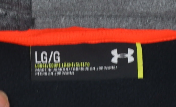 Under Armour Men's Grey Pullover Hoodie L Loose Fit ColdGear