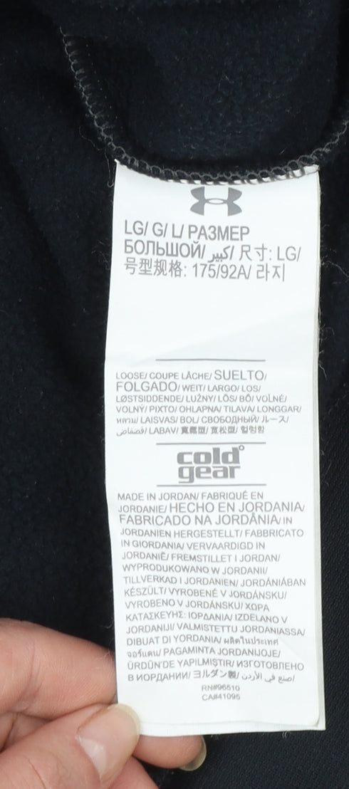 Under Armour Men's Grey Pullover Hoodie L Loose Fit ColdGear