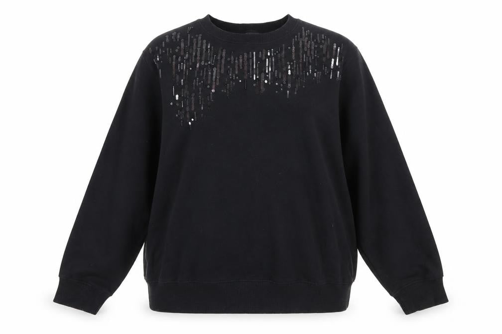 Marks and Spencer Women's Black Sequin Sweatshirt UK16