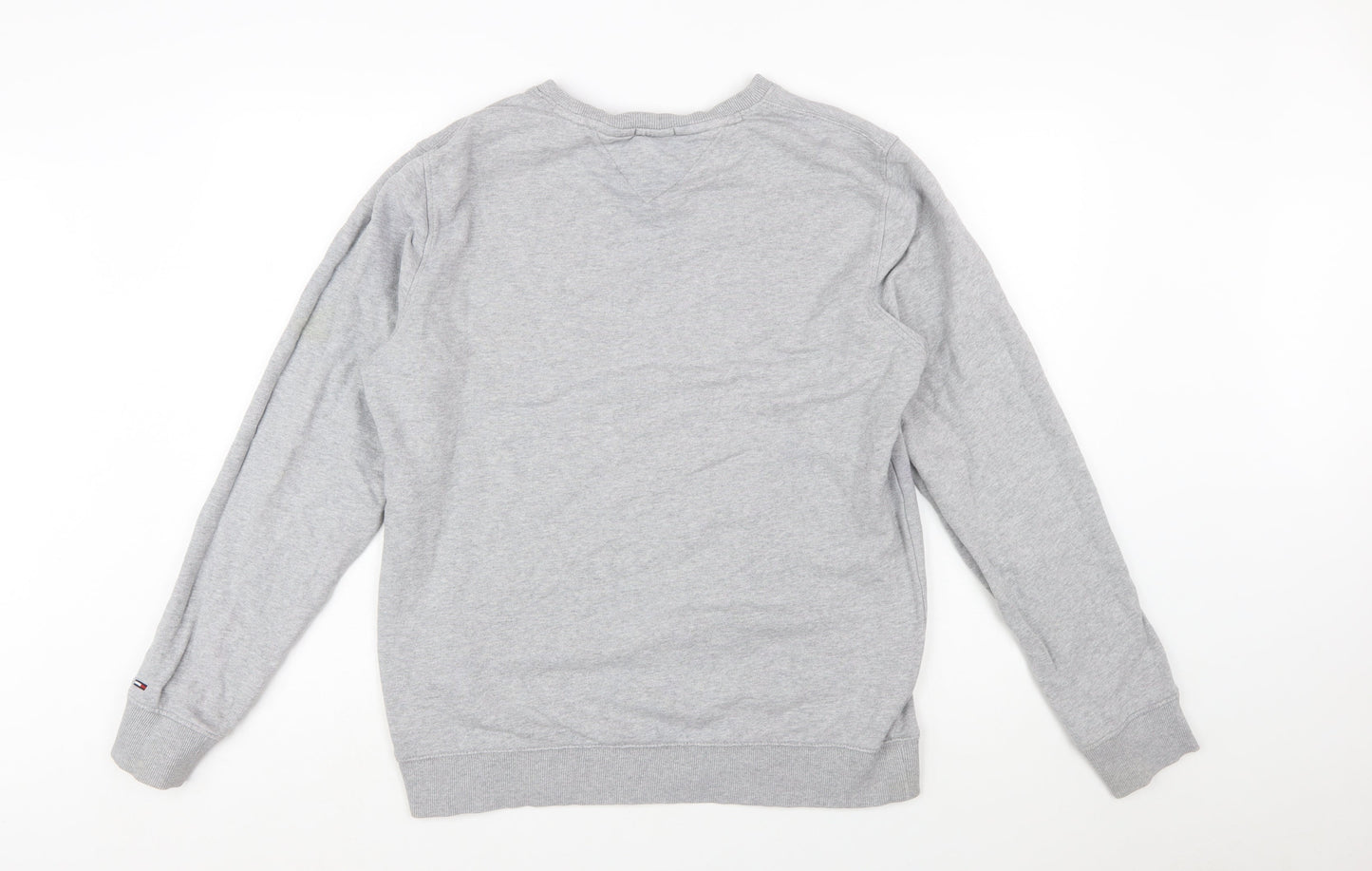 Tommy Jeans Men's Grey Logo Sweatshirt L Regular Fit Pullover