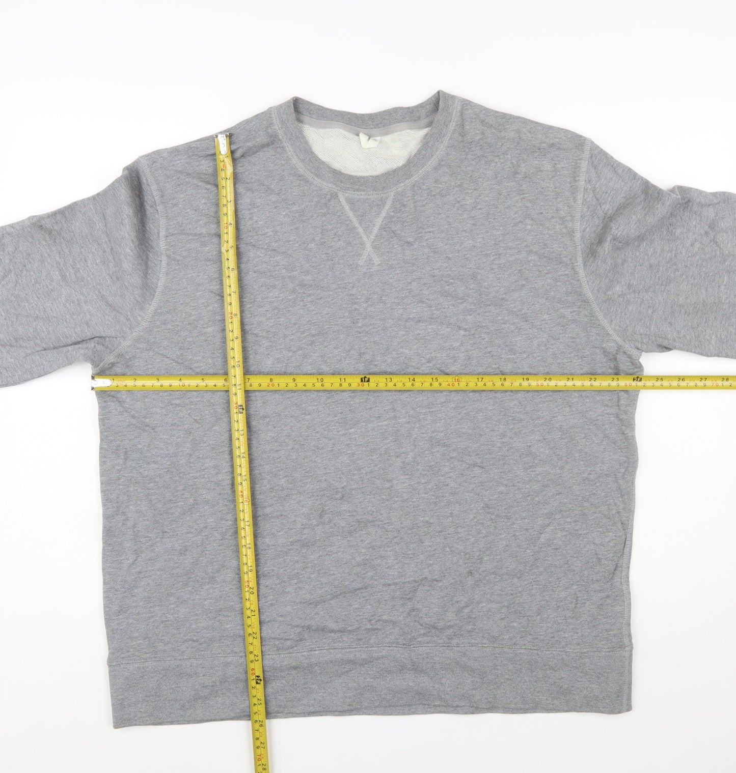 Arket Men's Grey Crew Neck Long Sleeve Sweatshirt XL