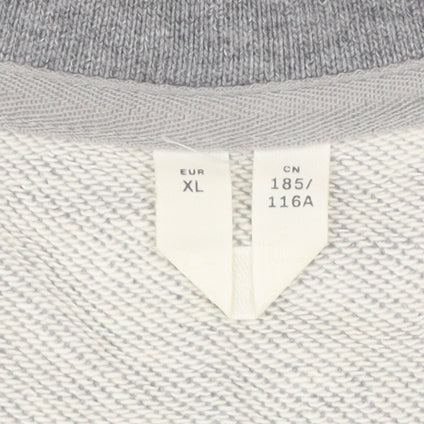 Arket Men's Grey Crew Neck Long Sleeve Sweatshirt XL