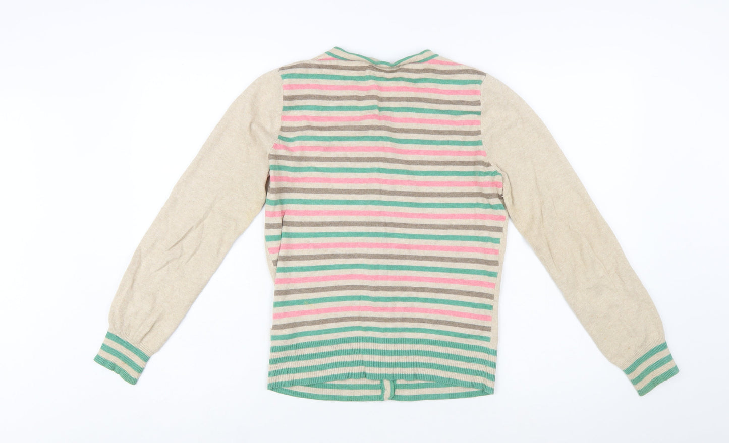 Marks and Spencer Women Beige Polka Dot Cupcake Cardigan Size 10