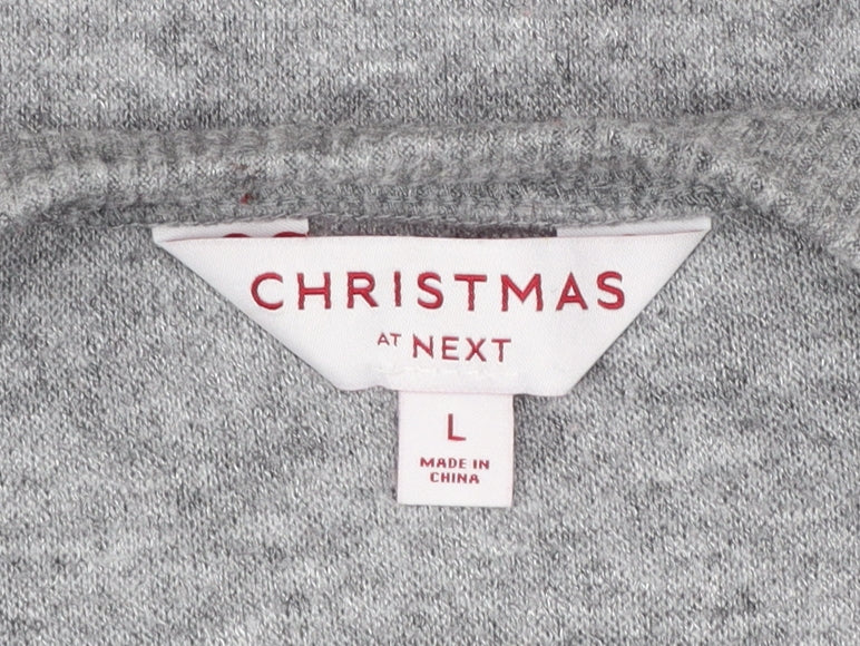 Next Women's Grey Sequin Snowflake Christmas Jumper Size L