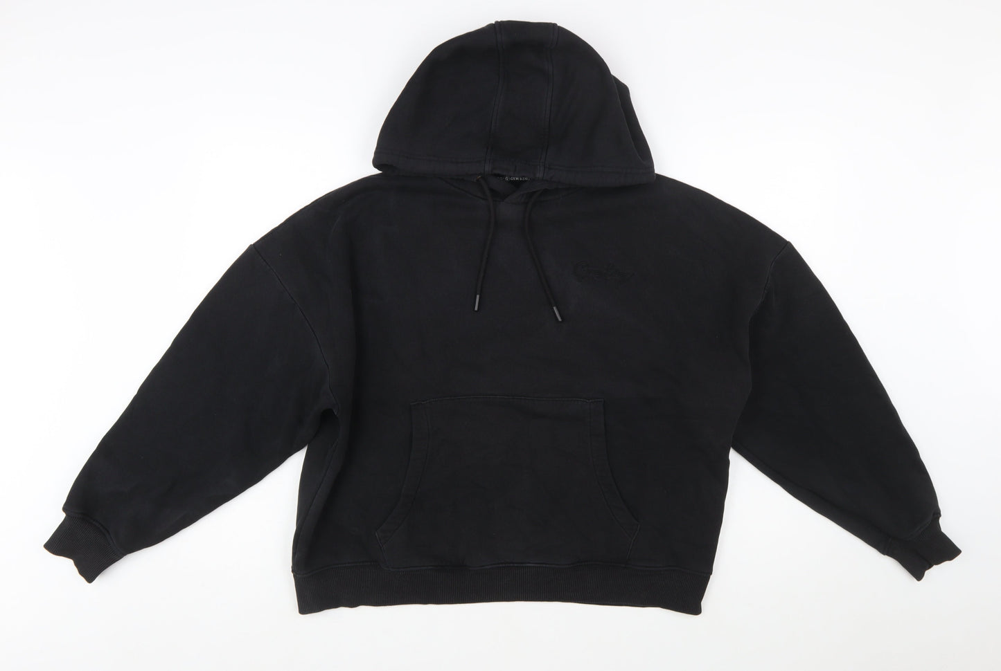 Gym King Womens Black Size 10 Pullover Hoodie with Logo Detail