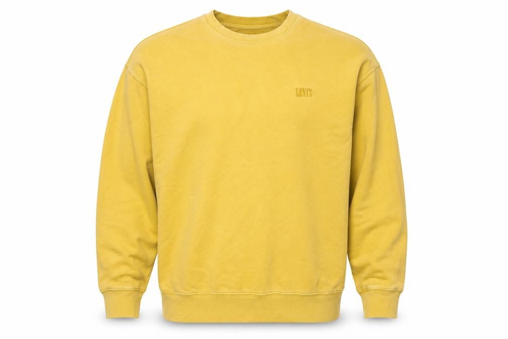 Levi's Men's Yellow Crew Neck Relaxed Sweatshirt Size L