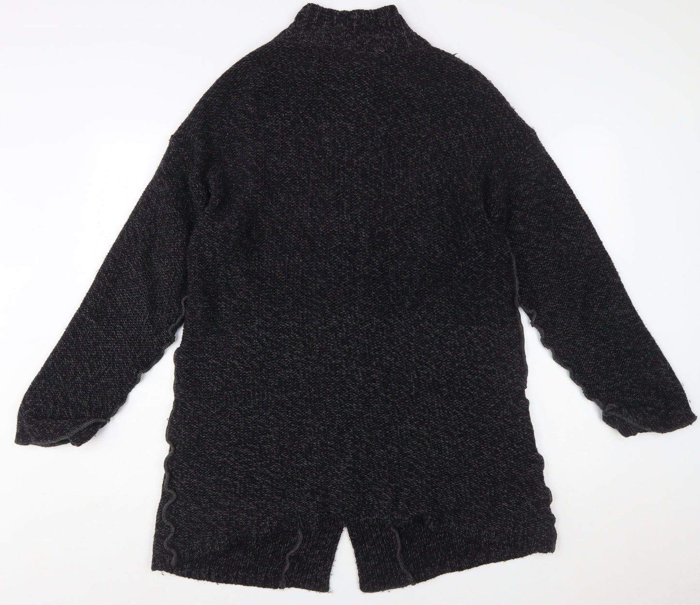 Next Women’s Black Wool Blend Chunky Knit Long Cardigan Size L