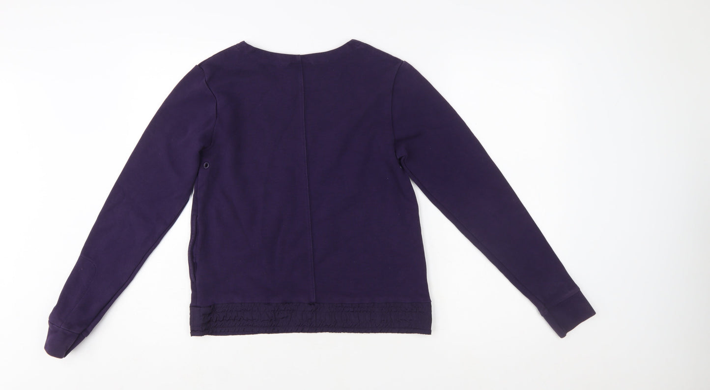 Nike Womens Purple Crew Neck Long Sleeve Pullover Sweatshirt Size S
