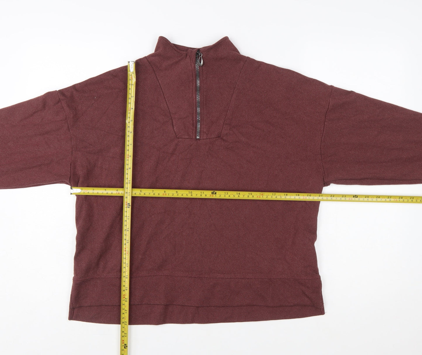 Trespass Womens Burgundy 1/4 Zip Pullover Sweatshirt UK14 L